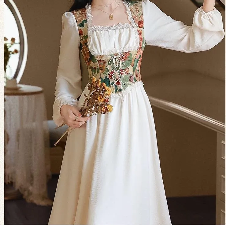 Loretta Candle-Wood Vintage-style Tapestry Dress