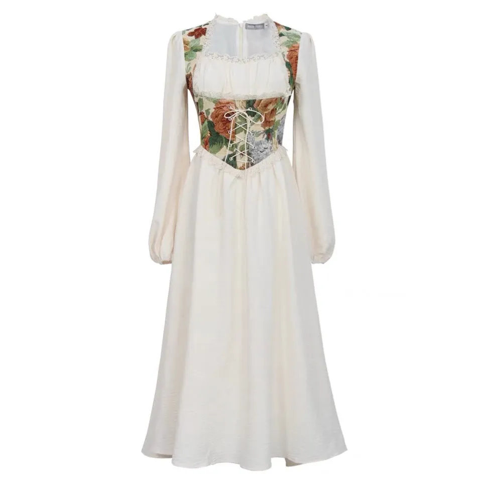 Loretta Candle-Wood Vintage-style Tapestry Dress