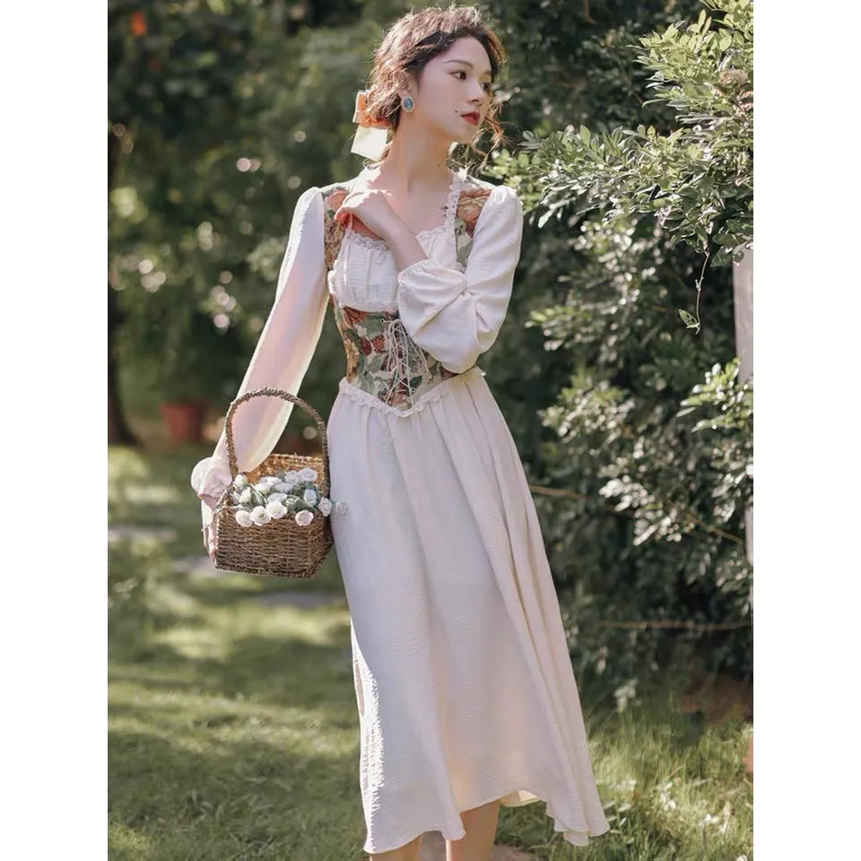 Loretta Candle-Wood Vintage-style Tapestry Dress