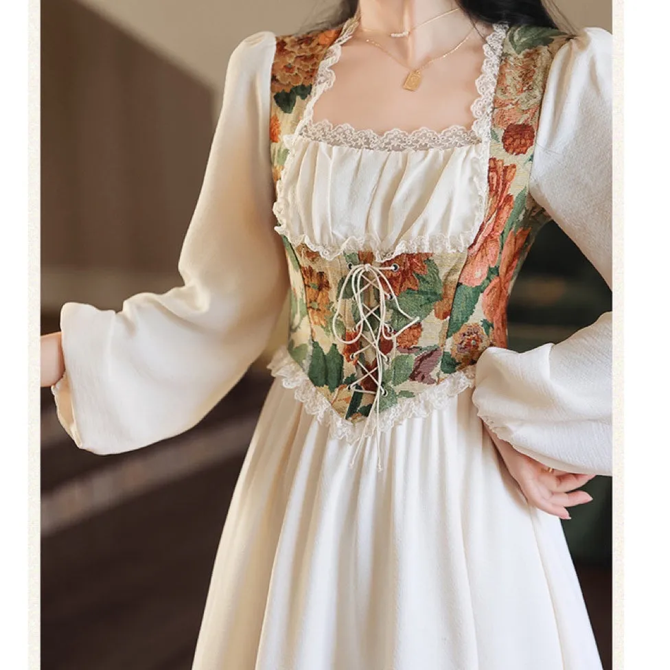 Loretta Candle-Wood Vintage-style Tapestry Dress