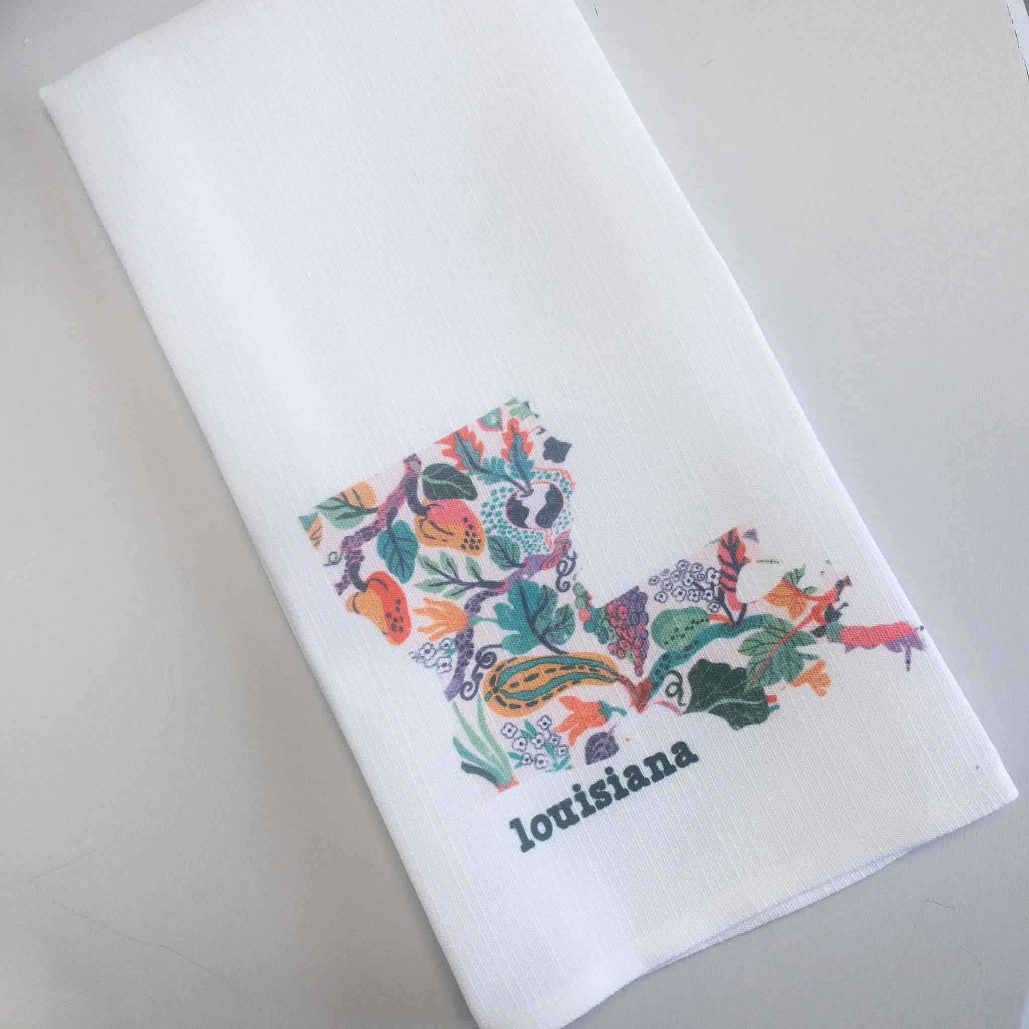 Louisiana Spring Veggie Towel