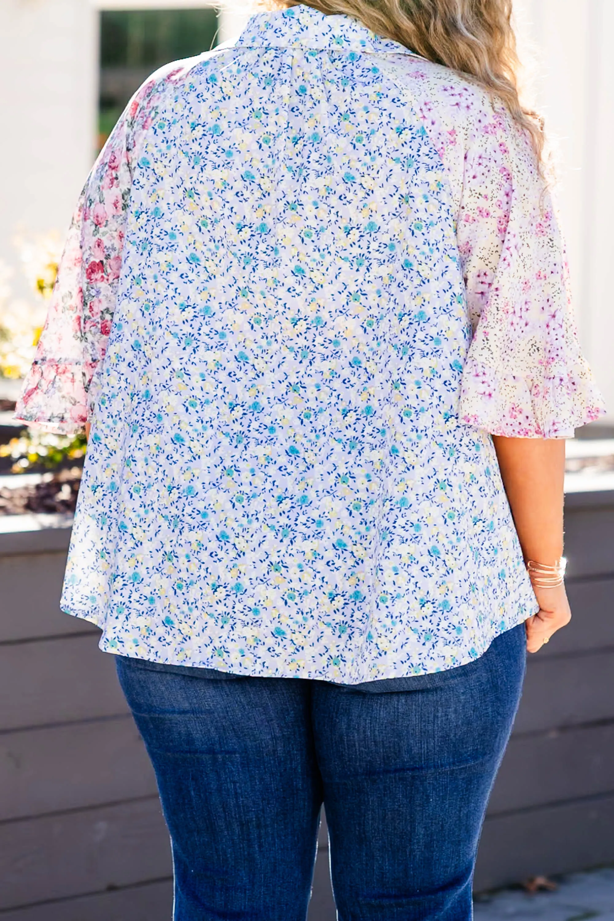 Love In Spring Top, Blue