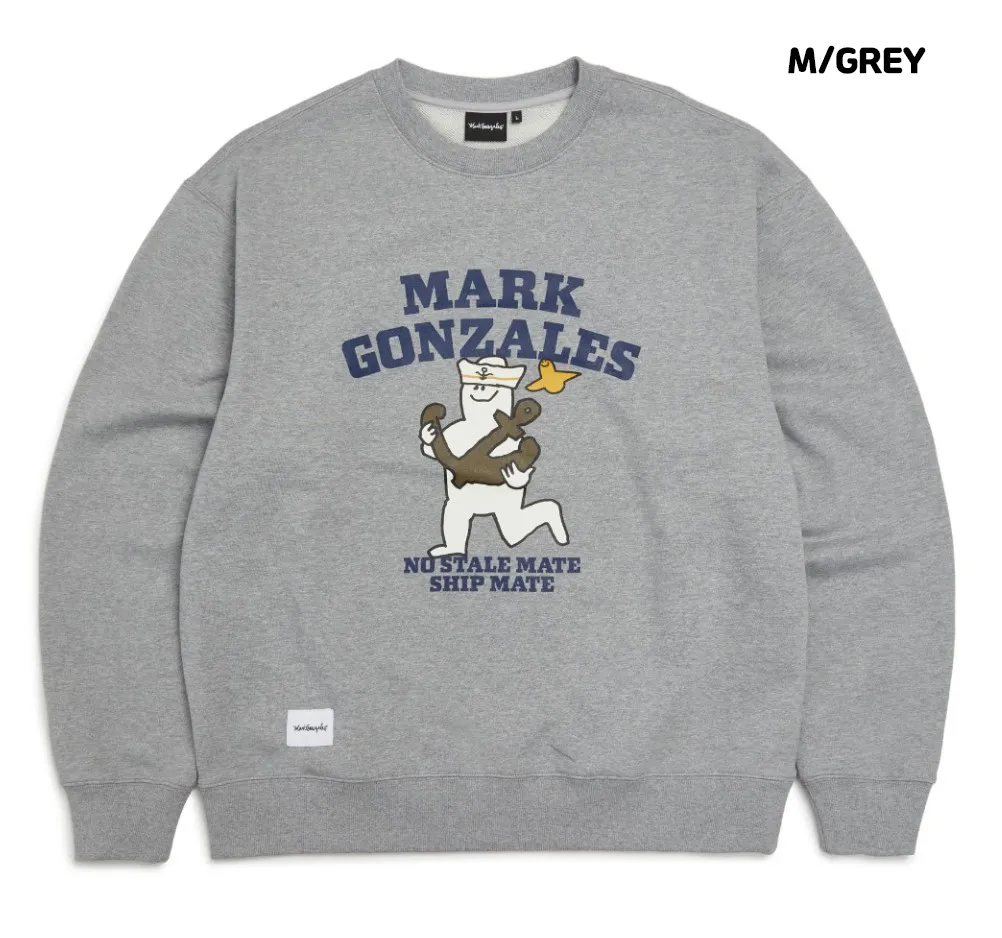 Mark Gonzales  |Unisex Street Style Long Sleeves Logo Sweatshirts