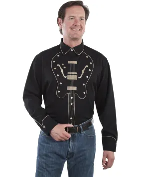 Men's Guitar Bib Western Shirt