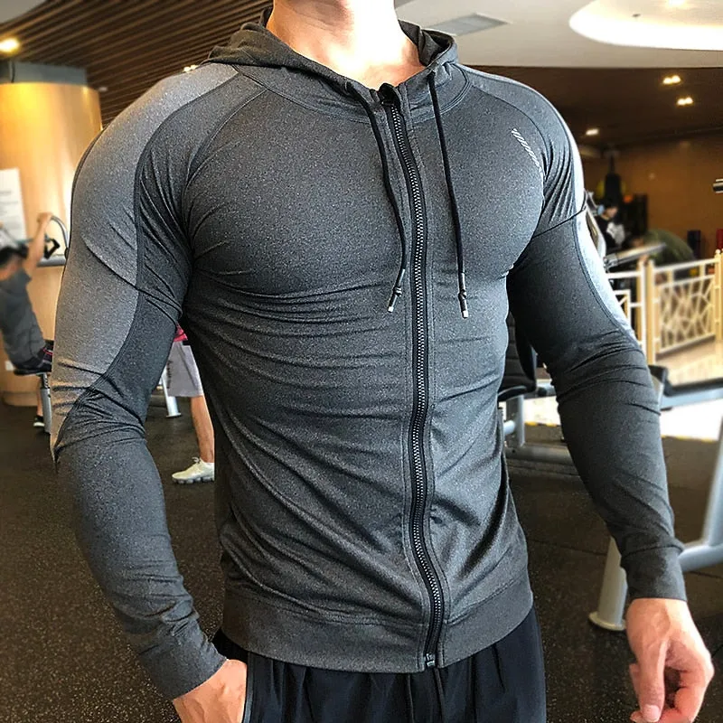 Men's Long sleeves Gym Sports Hoodies