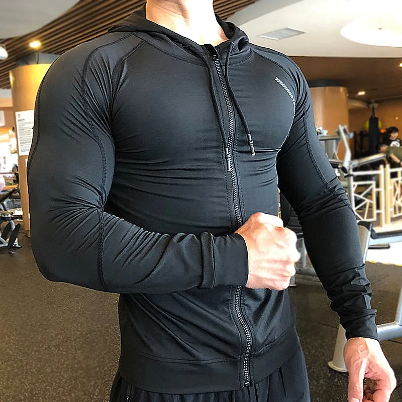 Men's Long sleeves Gym Sports Hoodies