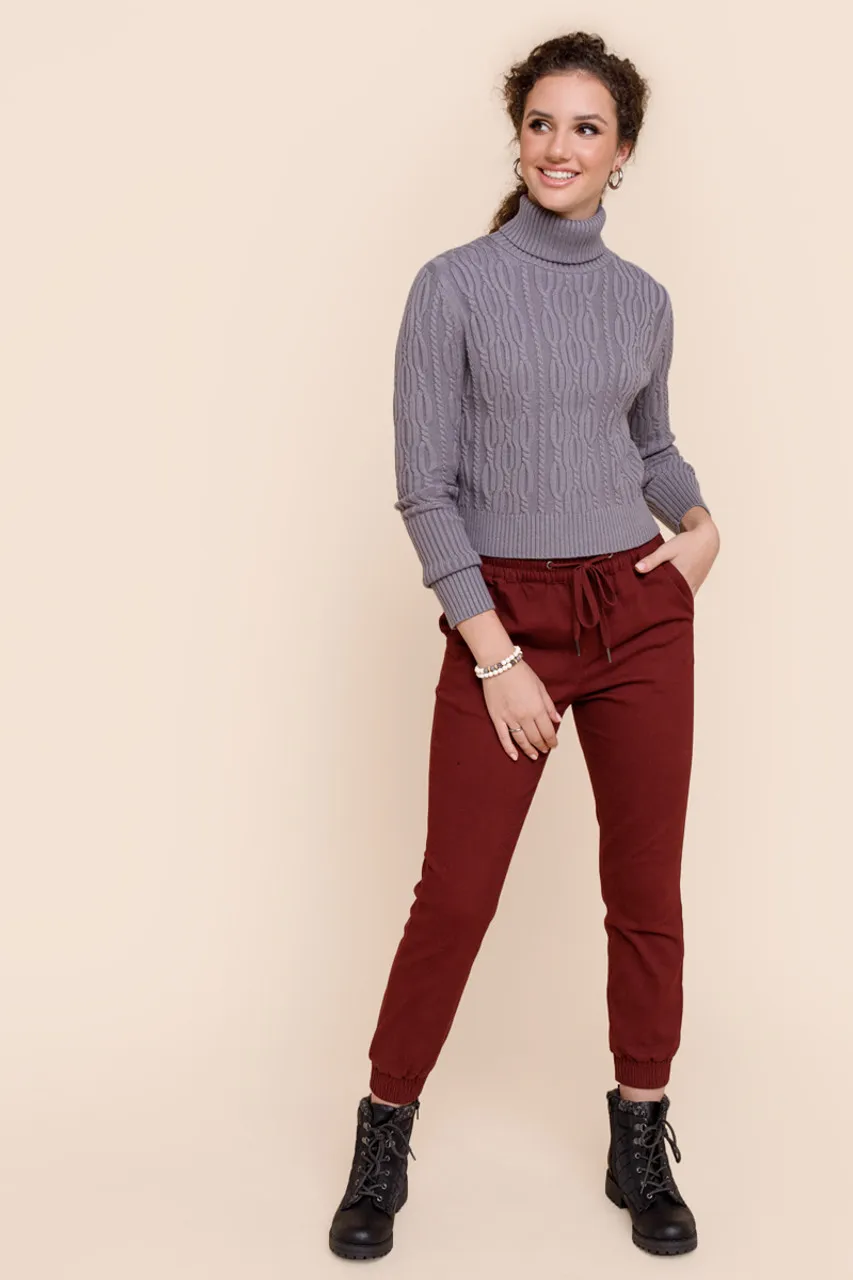 Miranda Cable Knit Turtleneck Sweater