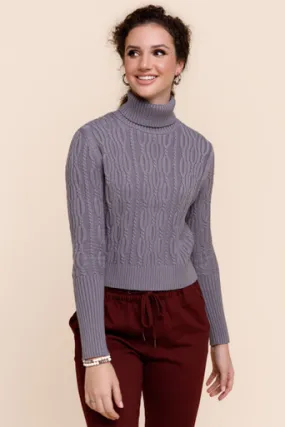 Miranda Cable Knit Turtleneck Sweater