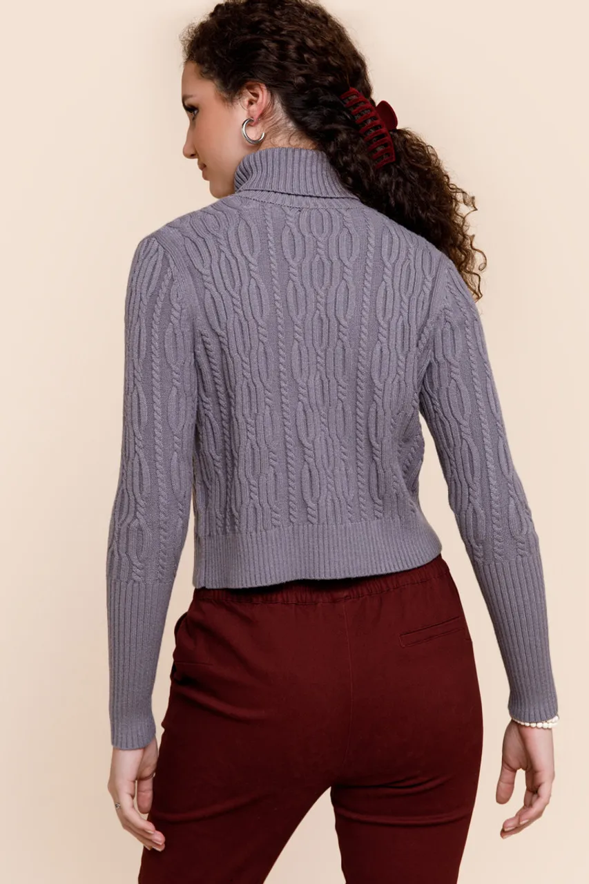 Miranda Cable Knit Turtleneck Sweater