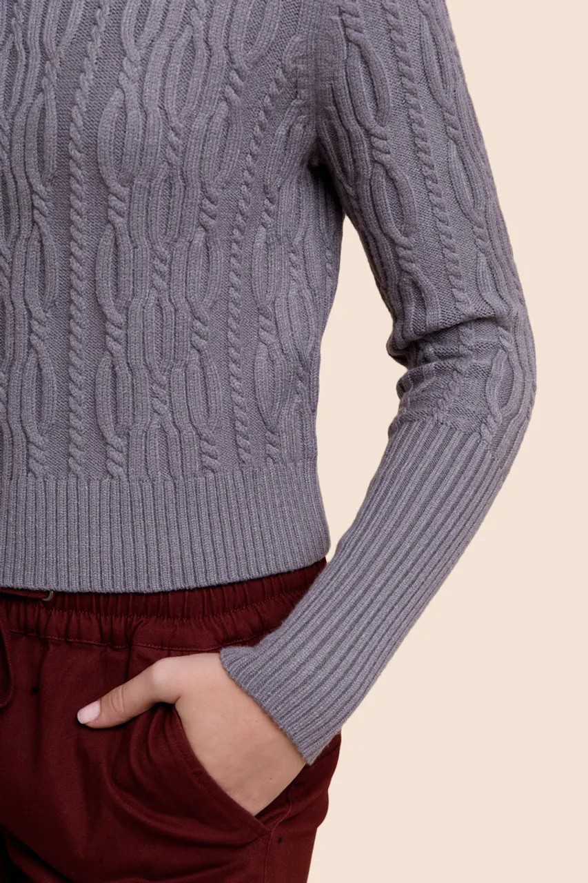 Miranda Cable Knit Turtleneck Sweater