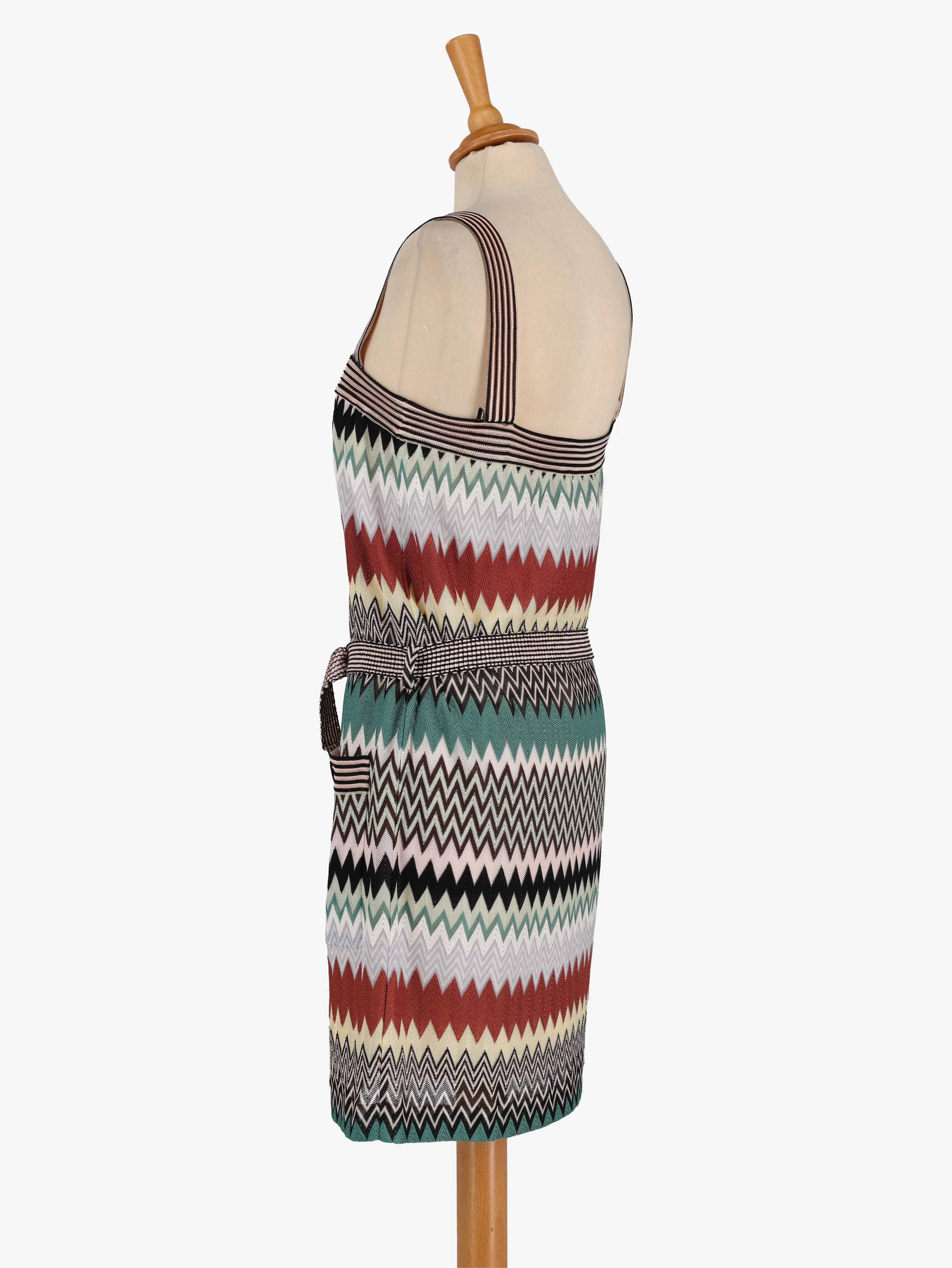 Missoni Knitted Mini Belted Dress - 80s