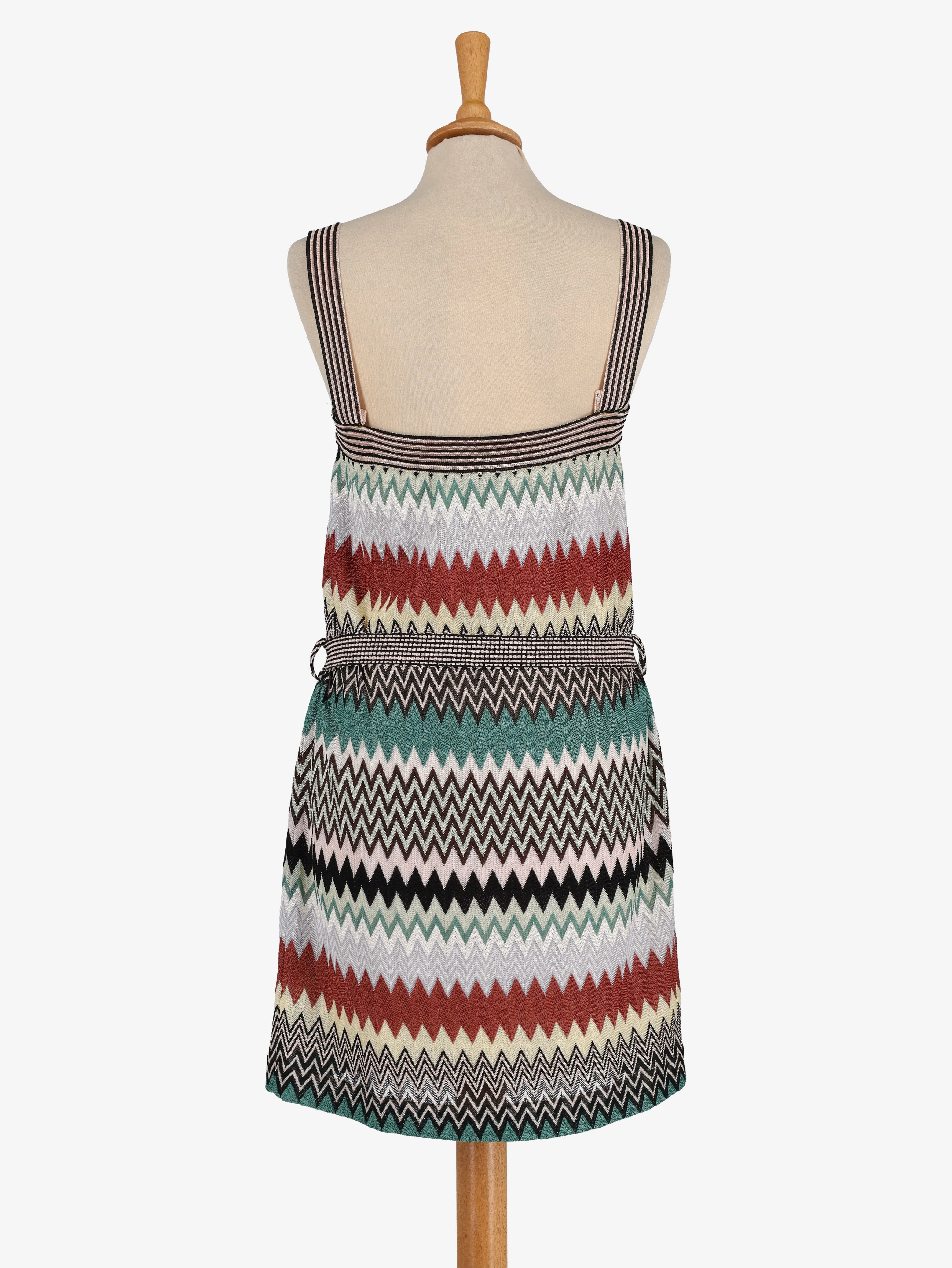 Missoni Knitted Mini Belted Dress - 80s