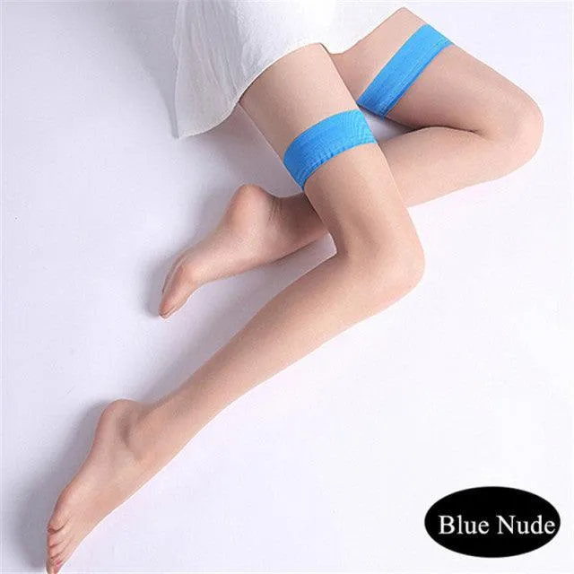 Non-slip Silicone Stockings Wide Rib Top Over Knee Socks