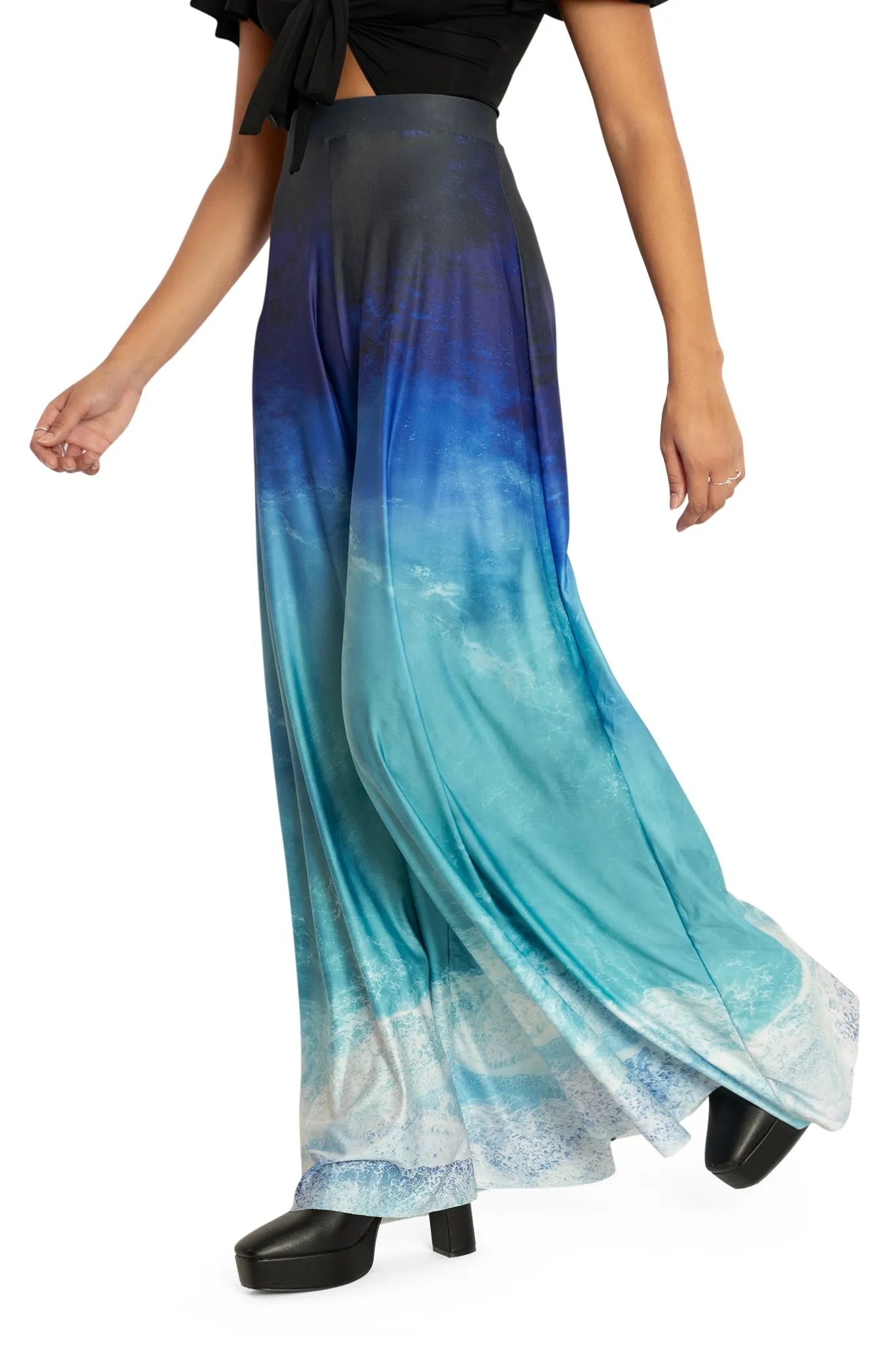 Ocean Waves Palazzo Pants