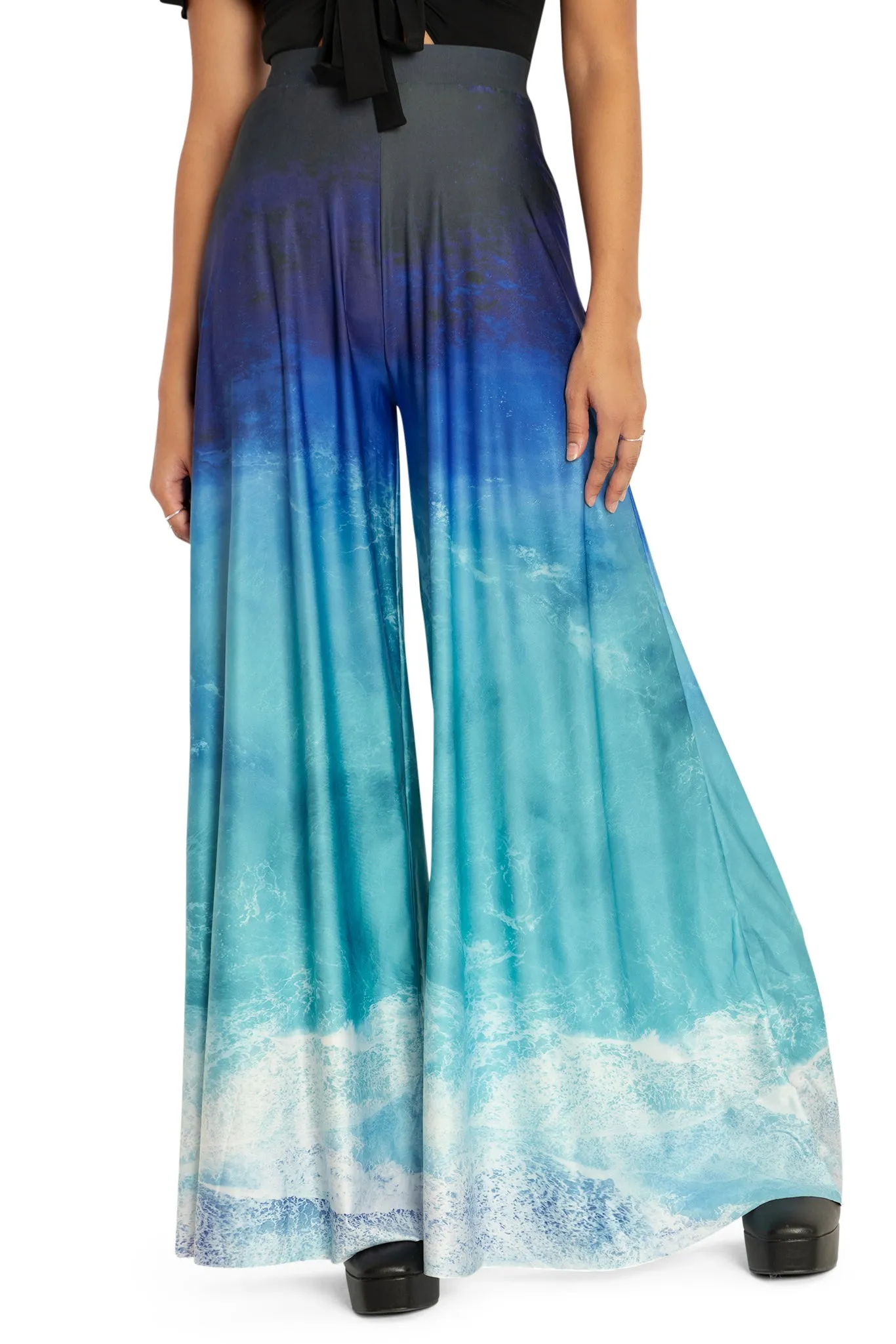 Ocean Waves Palazzo Pants