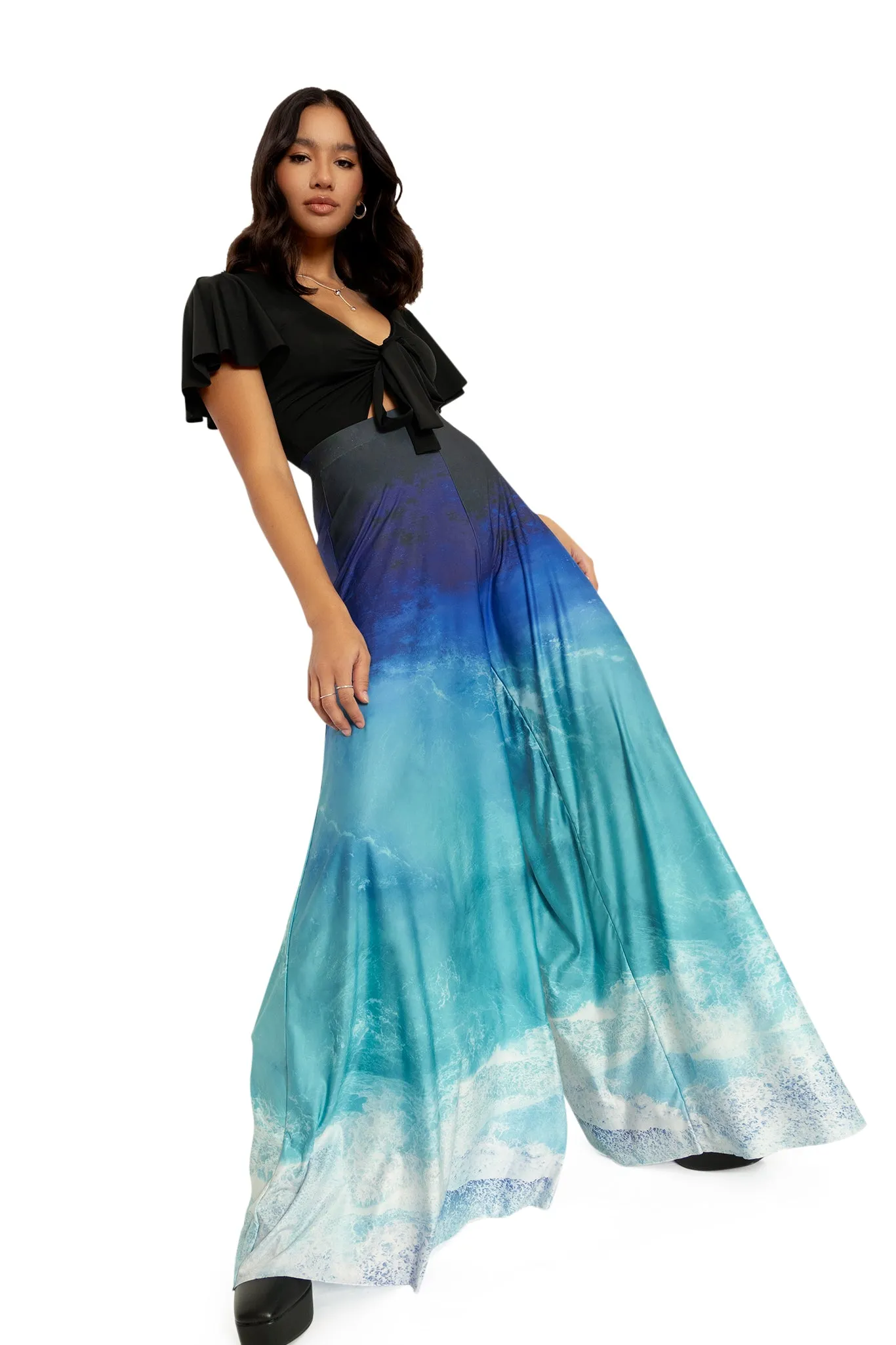 Ocean Waves Palazzo Pants