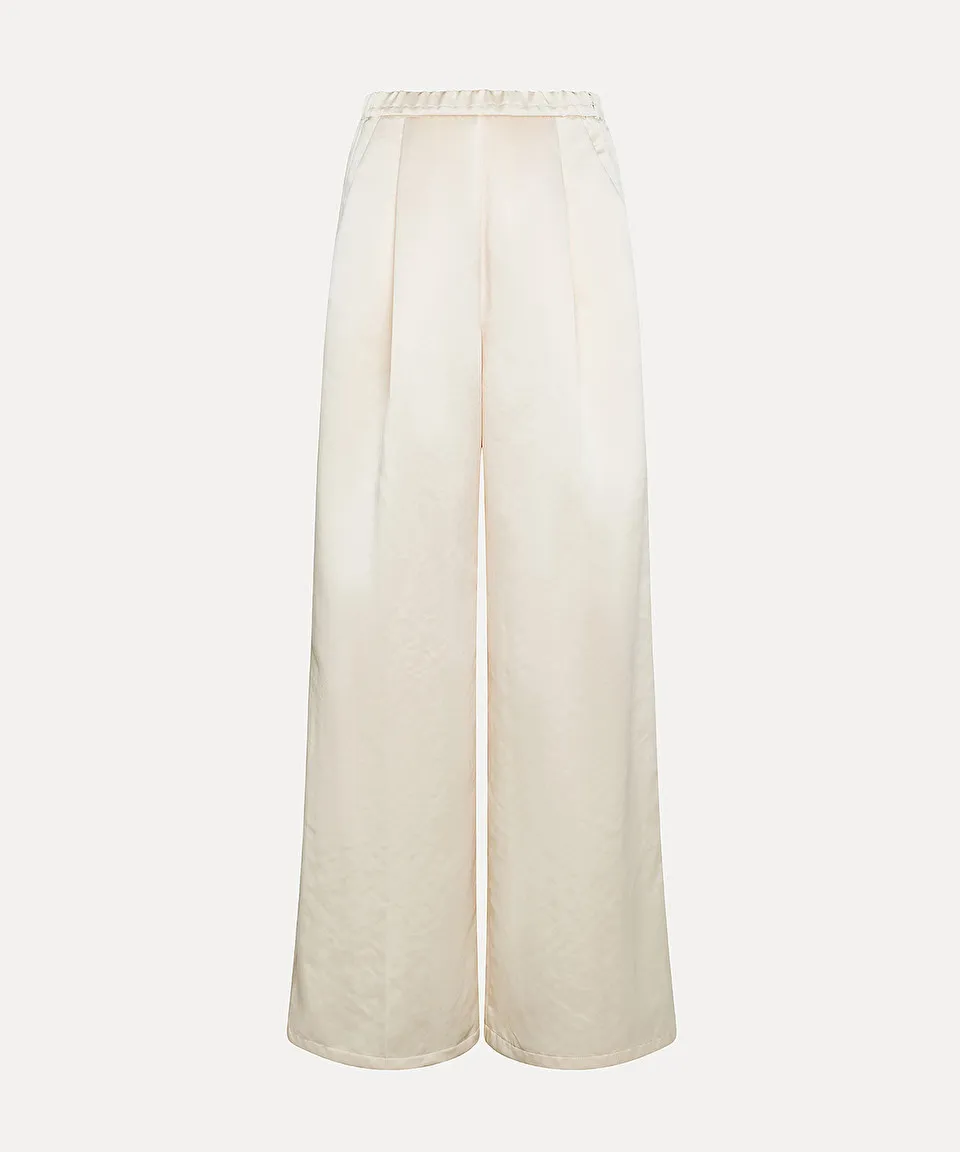 palazzo pants in contemporary duchesse