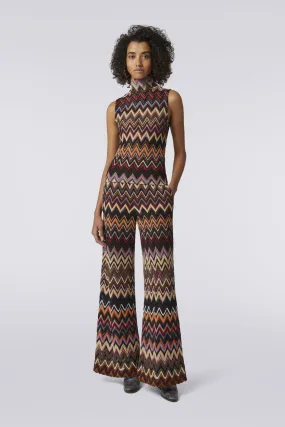 Palazzo Pants in Wool and Viscose