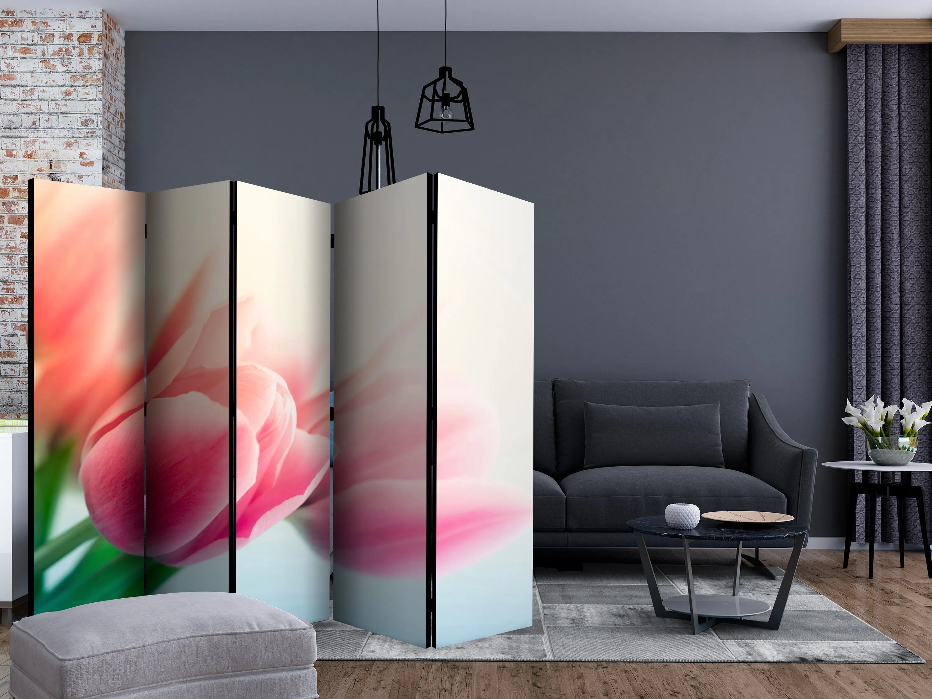 Paravento Spring and tulips II [Room Dividers]