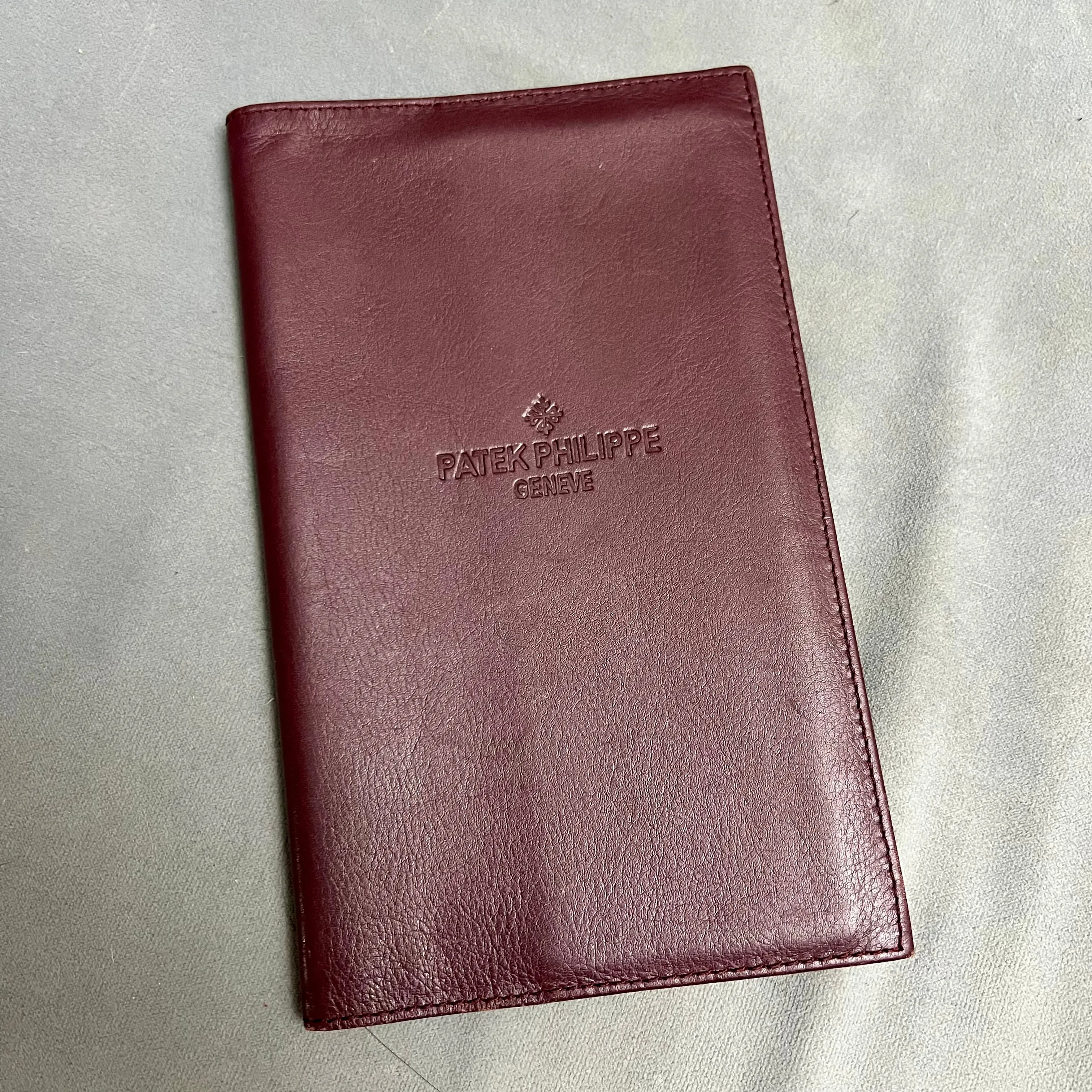 PATEK PHILIPPE Burgundy Leather Documents Folder