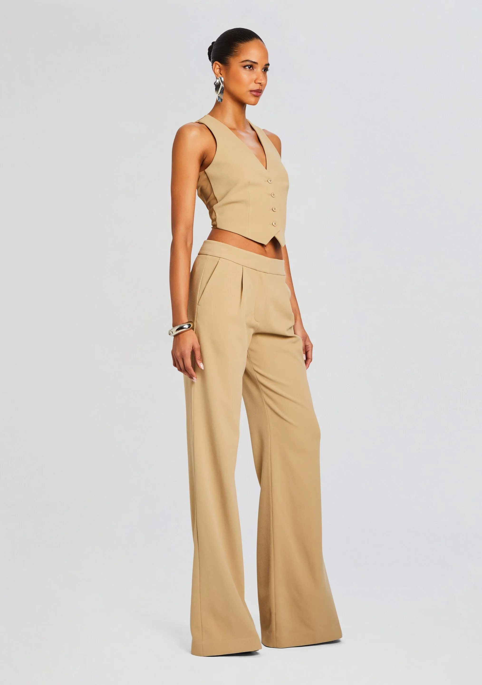 Pin Tuck Palazzo Pants