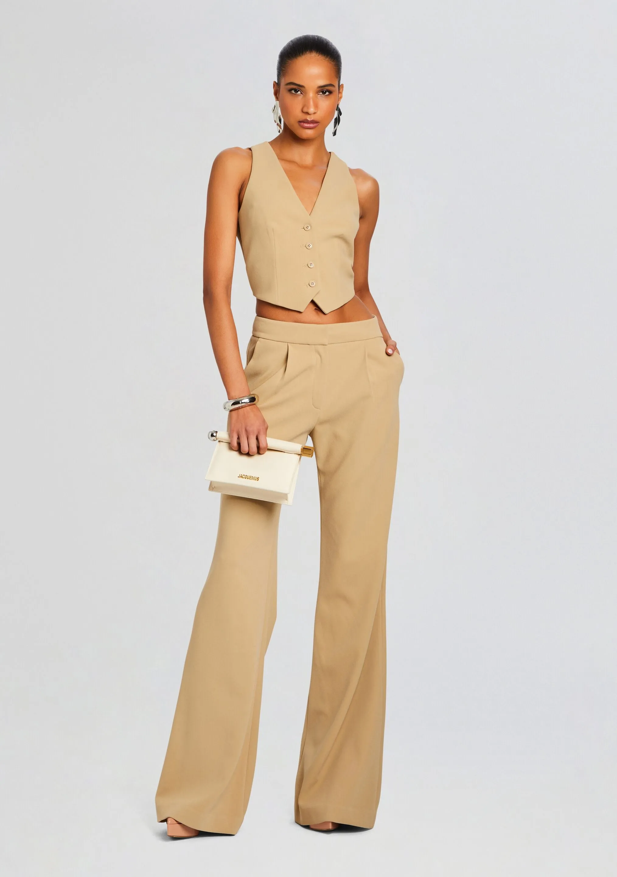 Pin Tuck Palazzo Pants