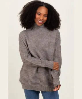 PinkBlush Grey Turtleneck Sweater