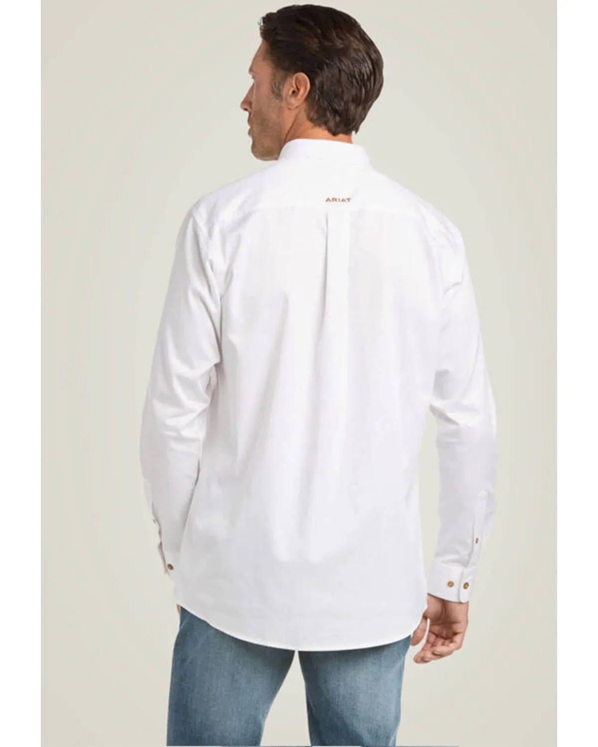 Product Name:  Ariat Men's Solid Twill Fitted Long Sleeve Button-Down Western Shirt