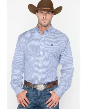 Product Name:  Cinch Men's Royal Blue Striped Western Shirt - Big & Tall