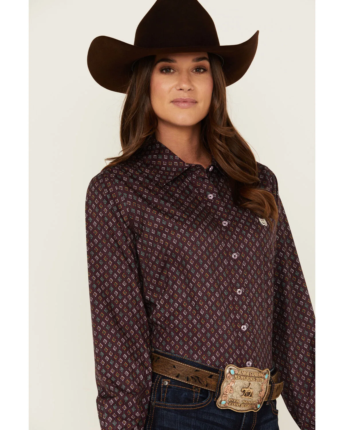 Product Name:  Cinch Women's ARENAFLEX Printed Long Sleeve Button-Down Western Shirt