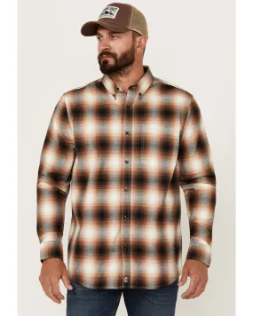 Product Name:  Cody James Men's Hombre Plaid Print Long Sleeve Button-Down Stretch Western Shirt - Big