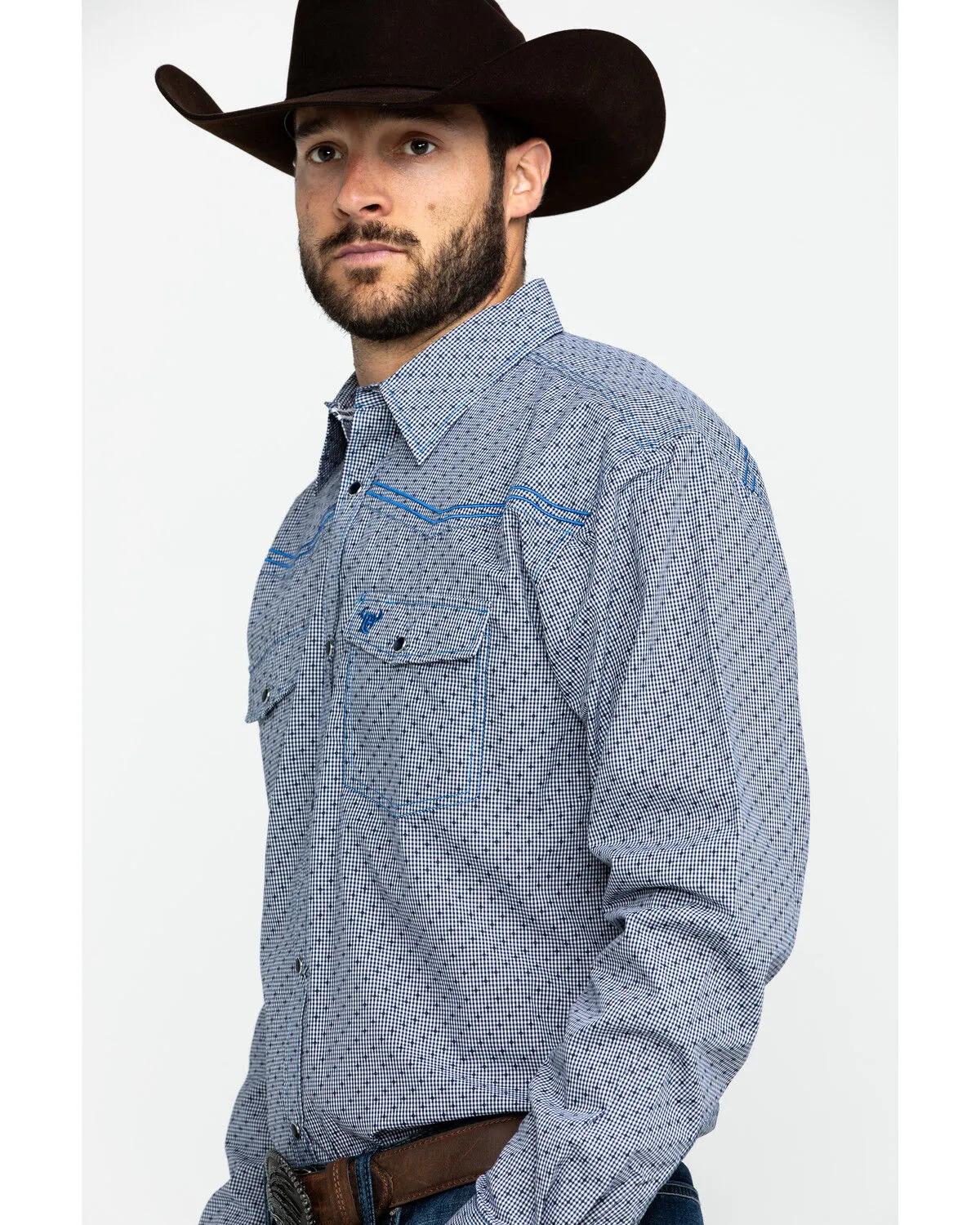 Product Name:  Cowboy Hardware Men's Dobby Print Long Sleeve Western Shirt