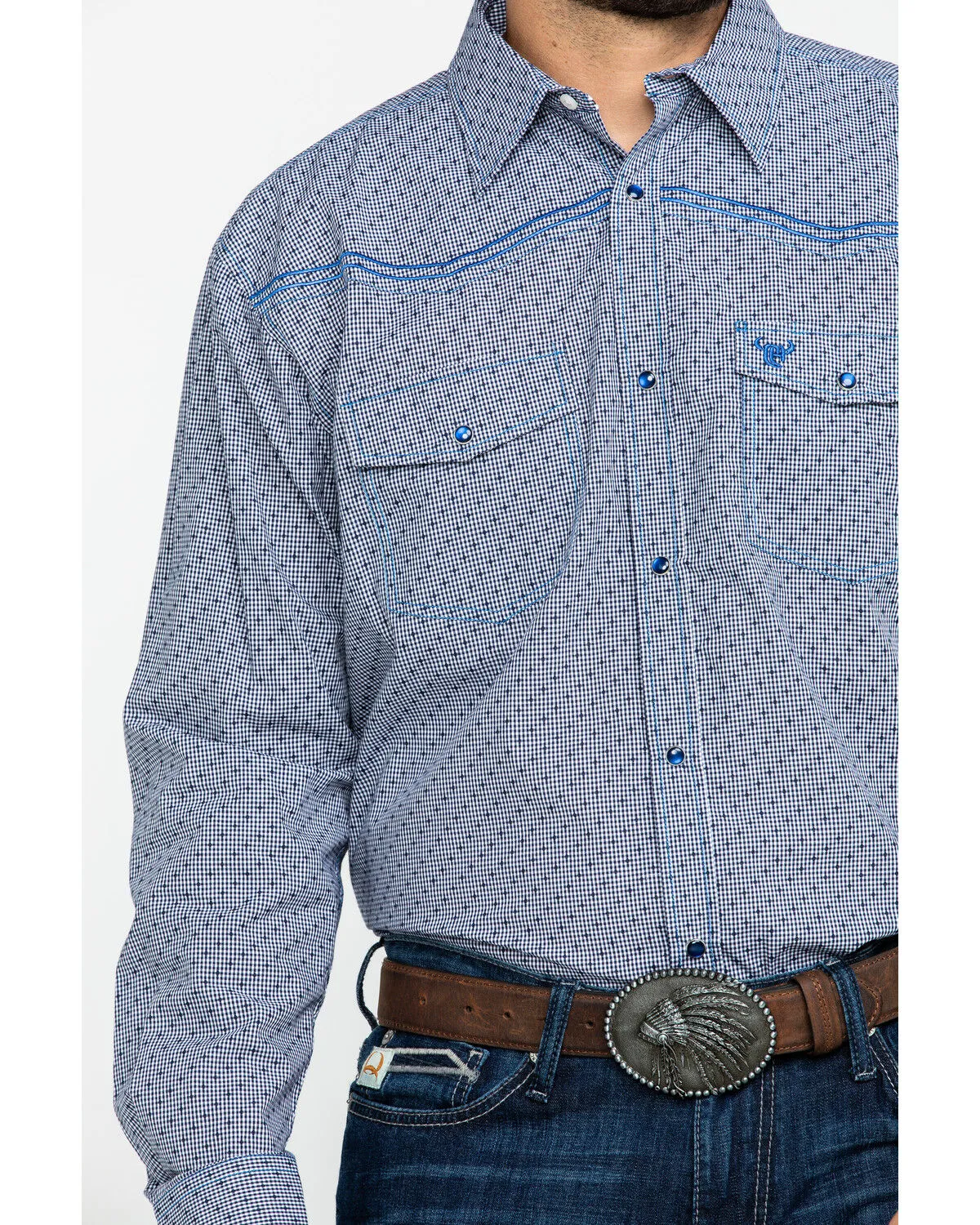 Product Name:  Cowboy Hardware Men's Dobby Print Long Sleeve Western Shirt