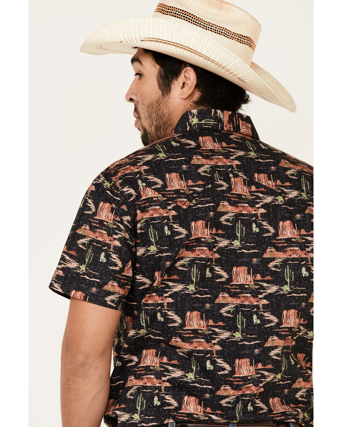 Product Name:  Dale Brisby Men's Desert Novelty Print Short Sleeve Western Shirt