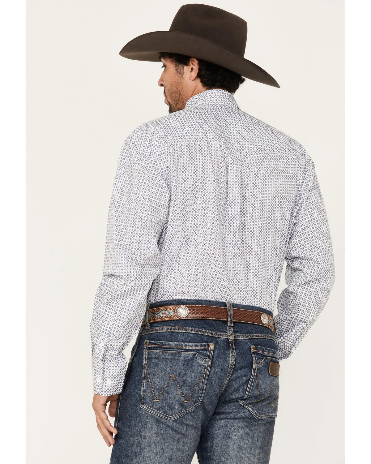 Product Name:  George Strait by Wrangler Men's Geo Button Down Long Sleeve Western Shirt