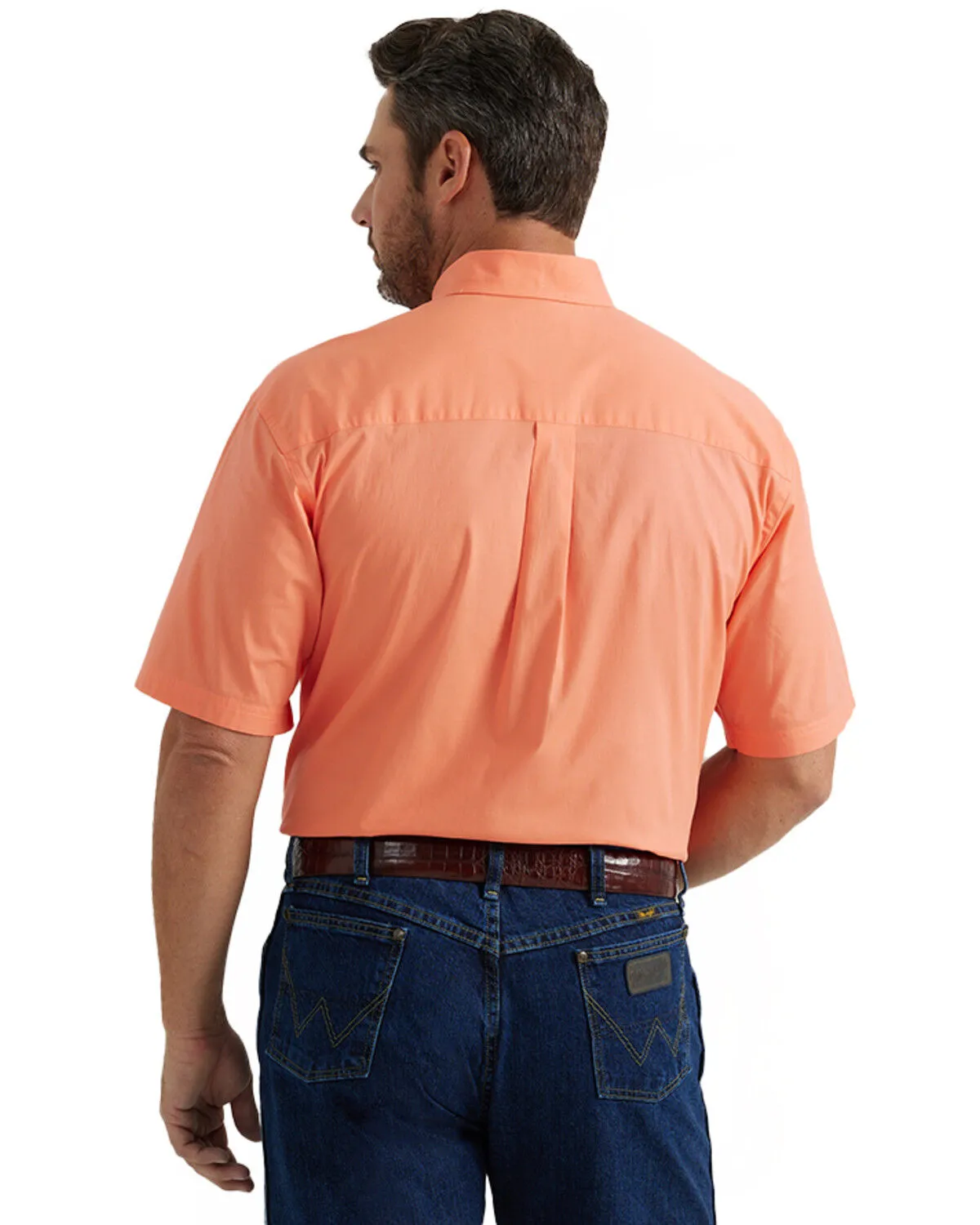 Product Name:  George Strait by Wrangler Solid Short Sleeve Button-Down Stretch Western Shirt - Big