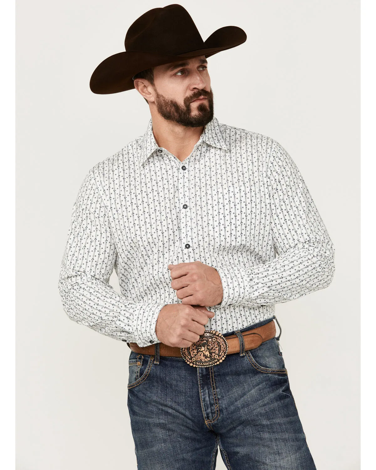 Product Name:  Gibson Trading Co Men's Flower Power Floral Print Long Sleeve Button-Down Western Shirt