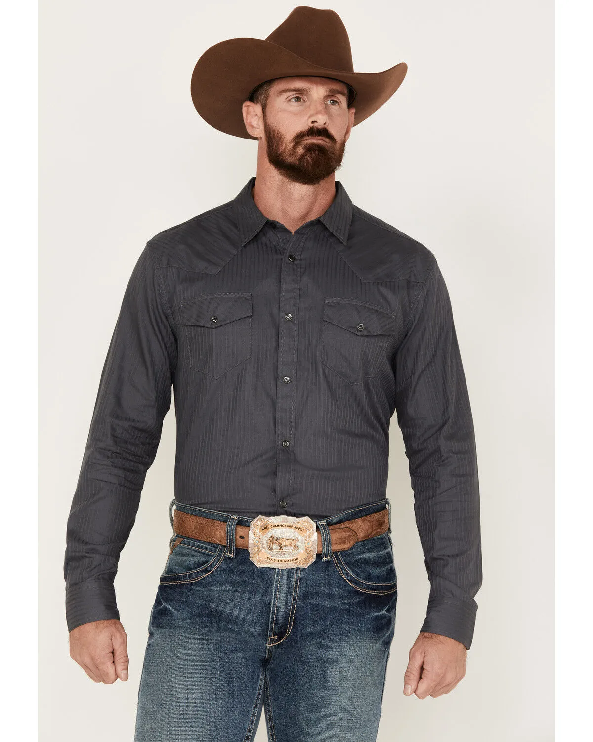 Product Name:  Gibson Trading Co Men's Southside Satin Stripe Snap Western Shirt