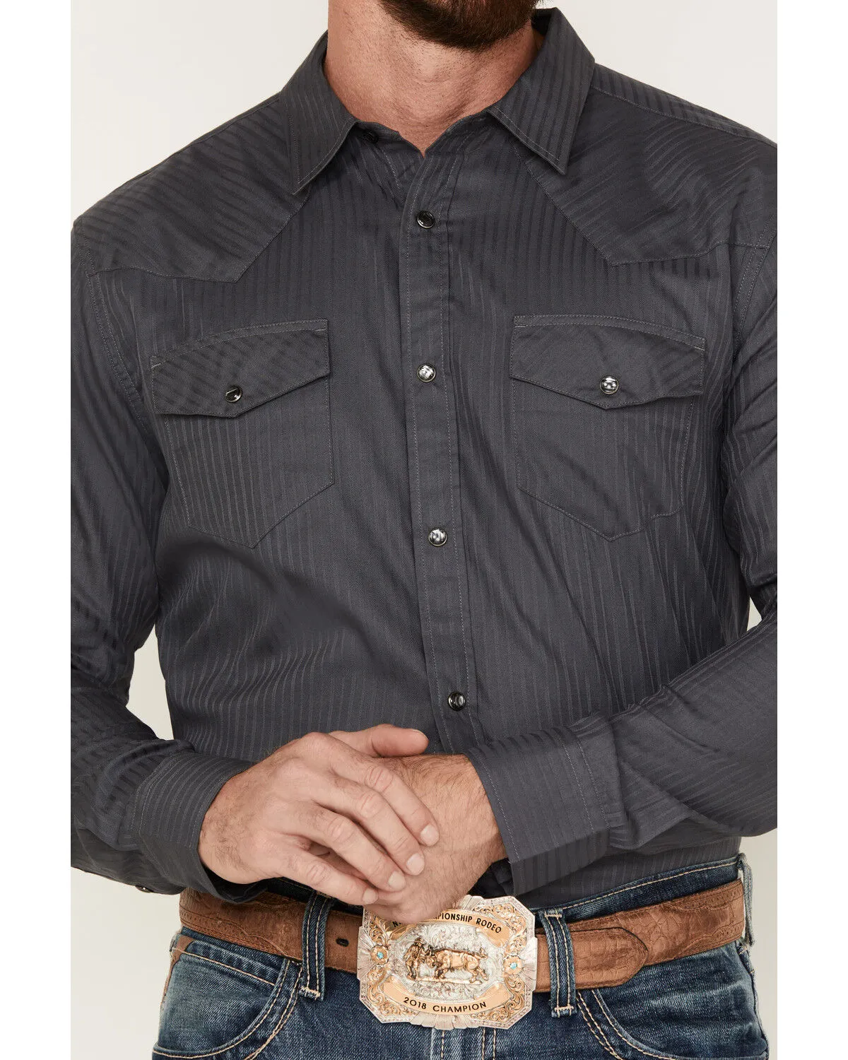 Product Name:  Gibson Trading Co Men's Southside Satin Stripe Snap Western Shirt