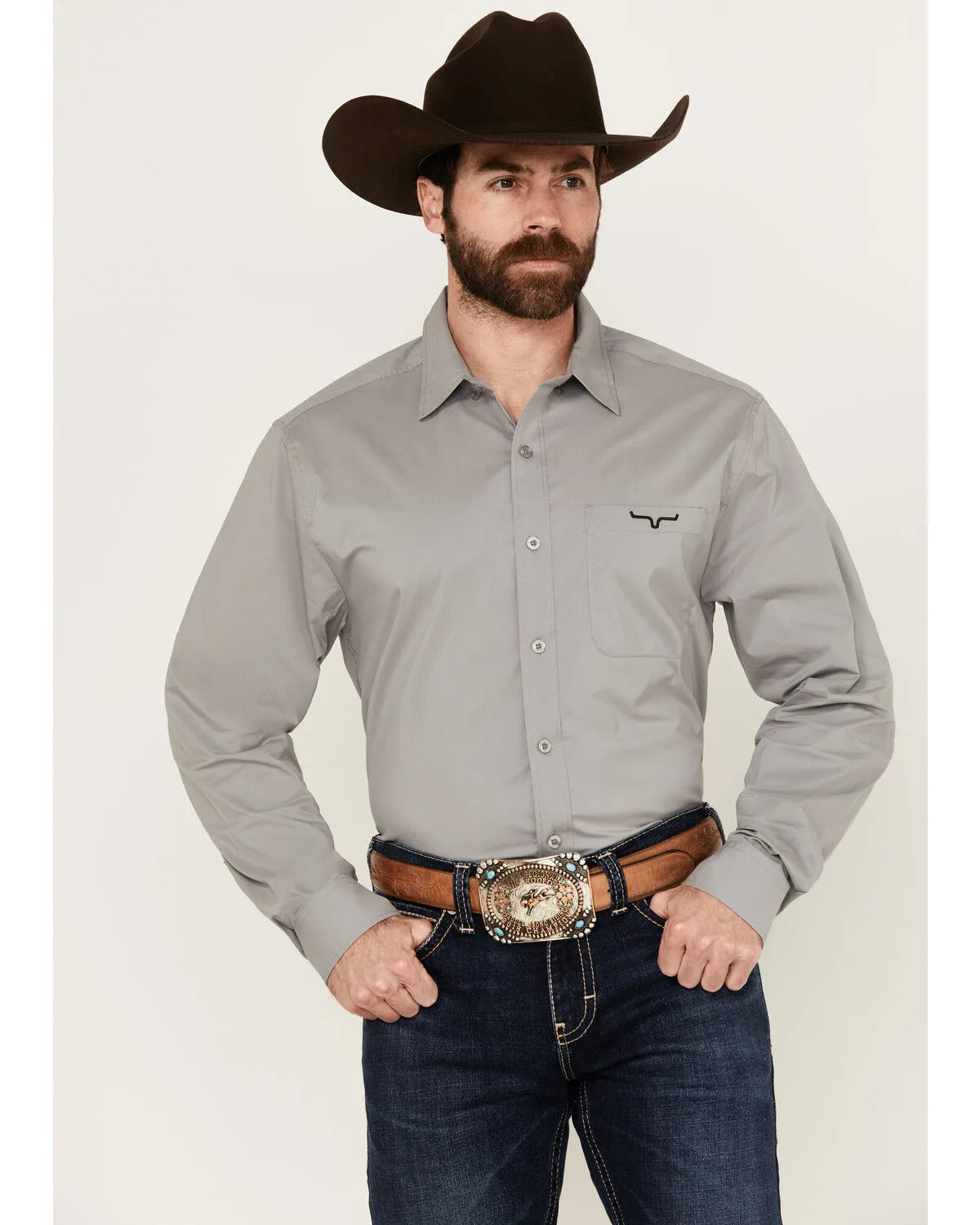 Product Name:  Kimes Ranch Men's Team Solid Long Sleeve Button-Down Performance Western Shirt