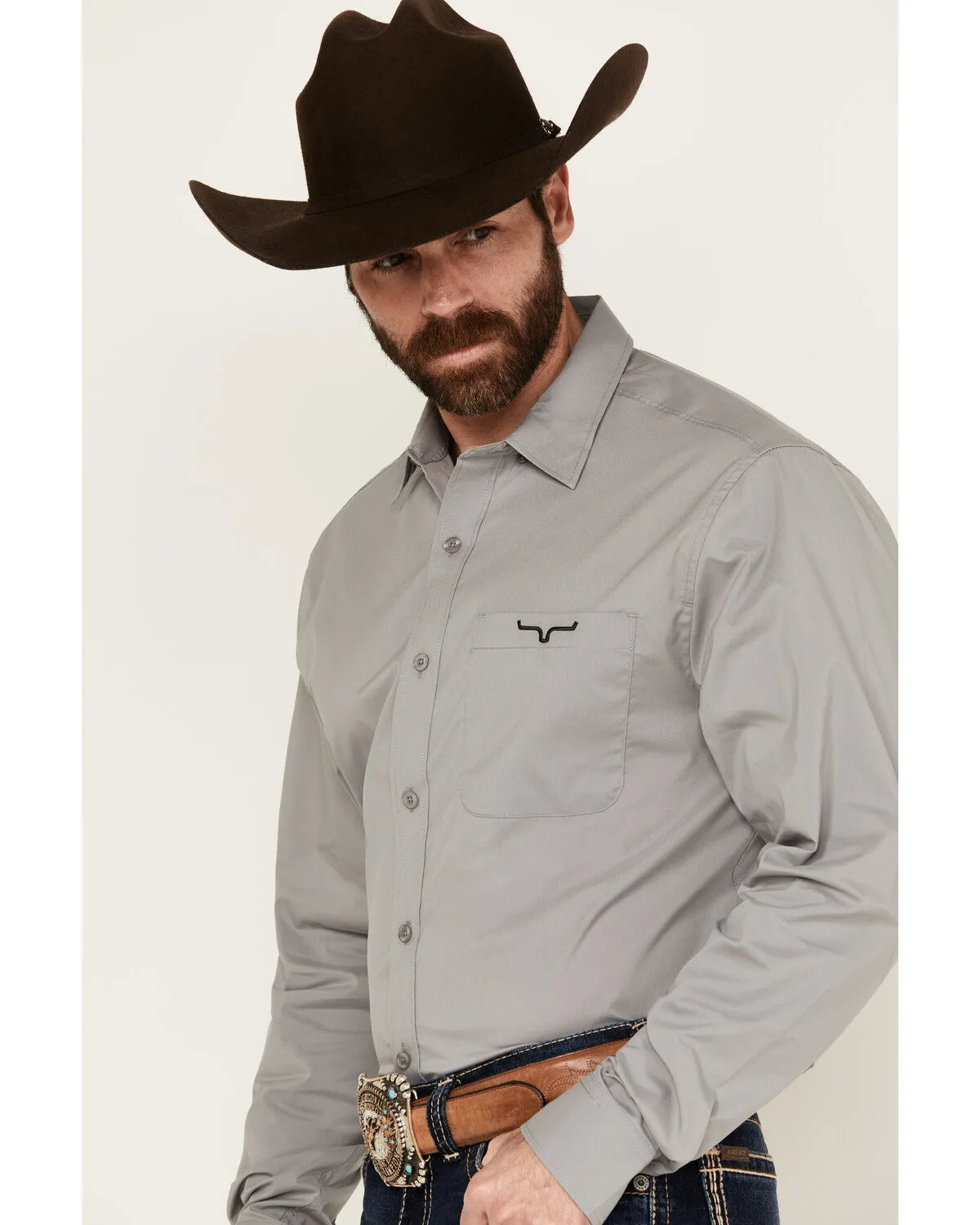 Product Name:  Kimes Ranch Men's Team Solid Long Sleeve Button-Down Performance Western Shirt