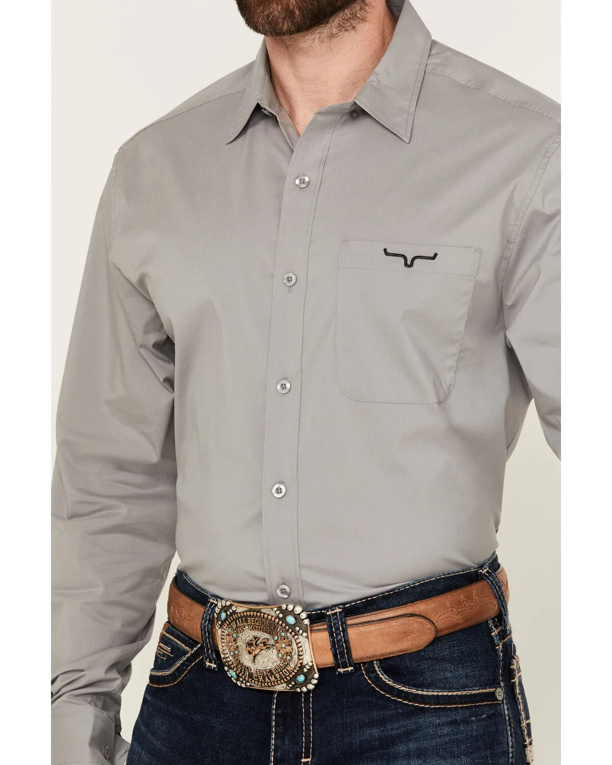 Product Name:  Kimes Ranch Men's Team Solid Long Sleeve Button-Down Performance Western Shirt