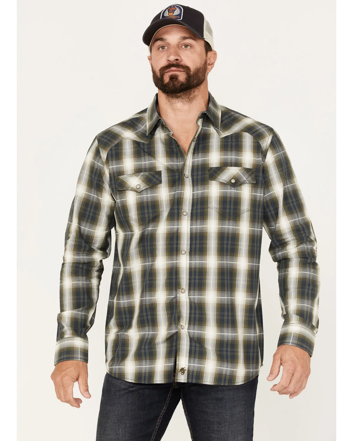 Product Name:  Moonshine Spirit Men's All Day Long Large Plaid Snap Western Shirt