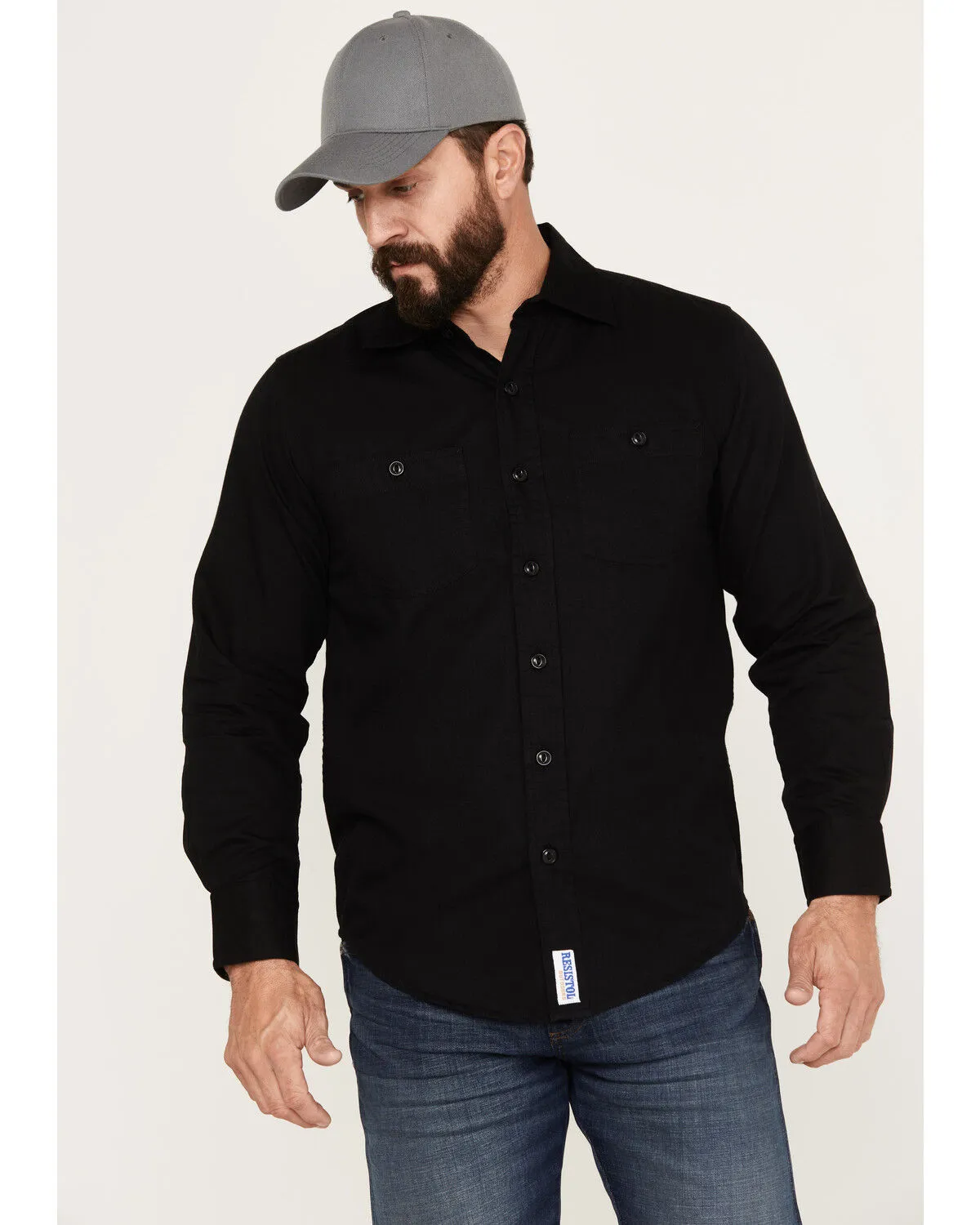 Product Name:  Resistol Men's Aspen Plaid Solid Long Sleeve Button Down Western Shirt