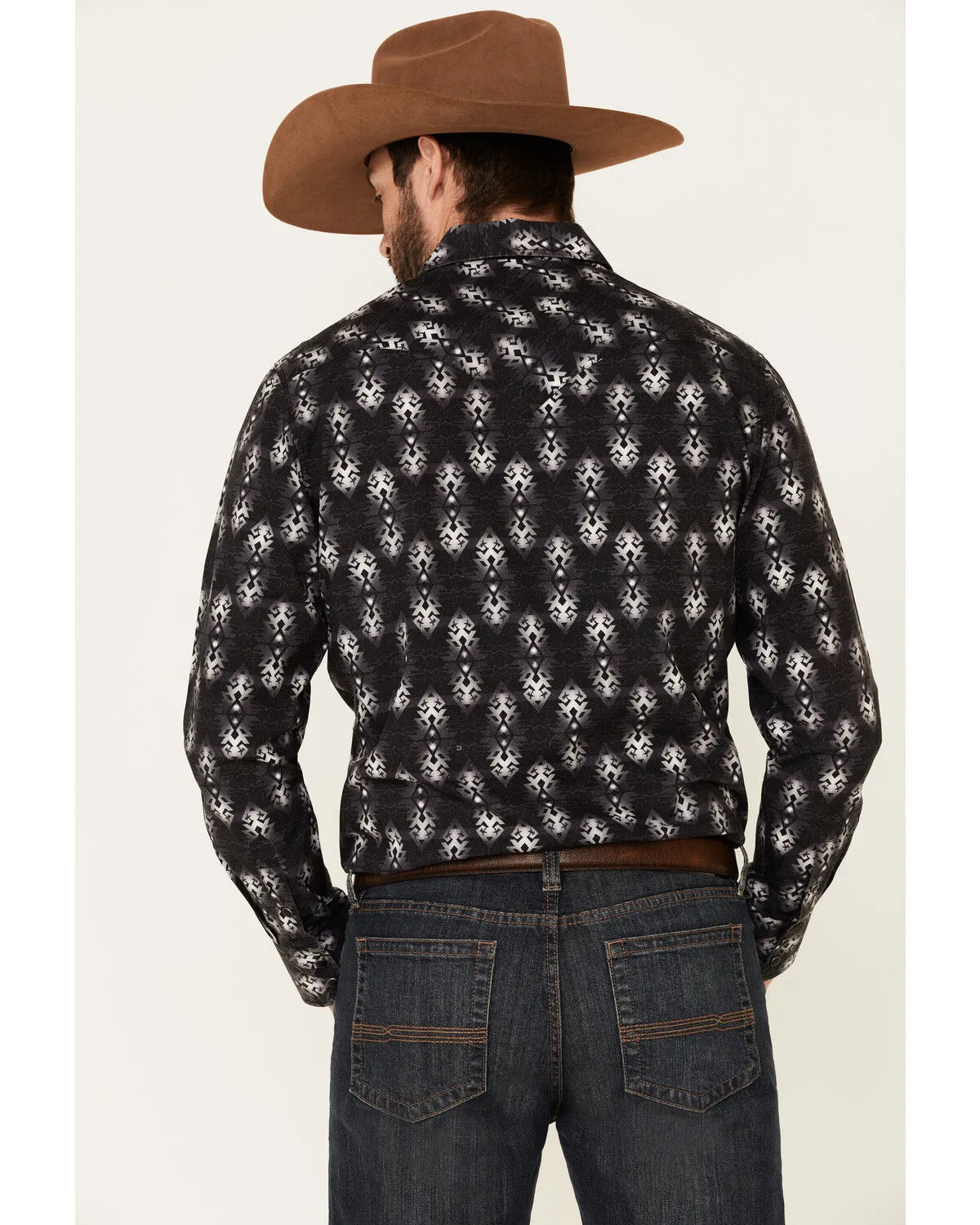 Product Name:  Rock & Roll Denim Men's Southwestern Print Long Sleeve Western Shirt