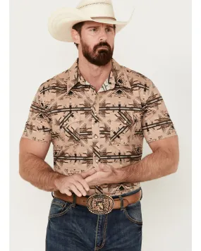 Product Name:  Rock & Roll Denim Men's Southwestern Print Short Sleeve Pearl Snap Stretch Western Shirt