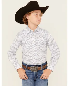 Product Name:  Wrangler Boys' 20x Geo Print Long Sleeve Snap Western Shirt