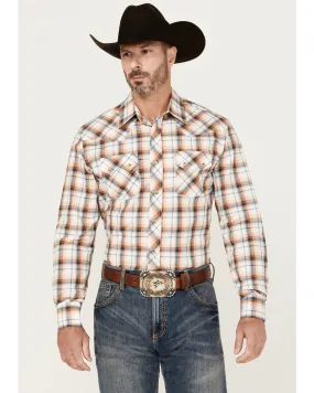 Product Name:  Wrangler Retro Men's Plaid Print Long Sleeve Snap Western Shirt