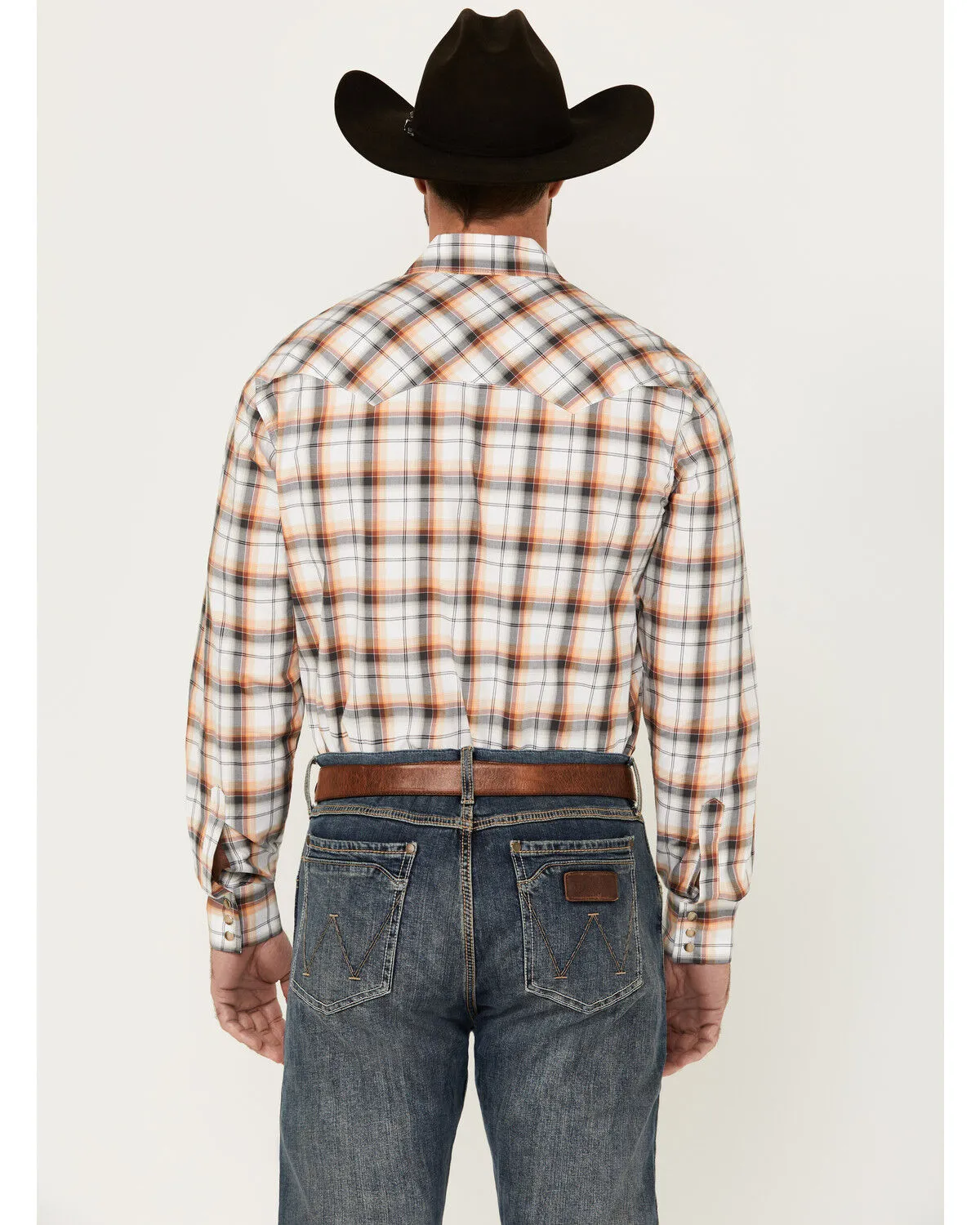 Product Name:  Wrangler Retro Men's Plaid Print Long Sleeve Snap Western Shirt