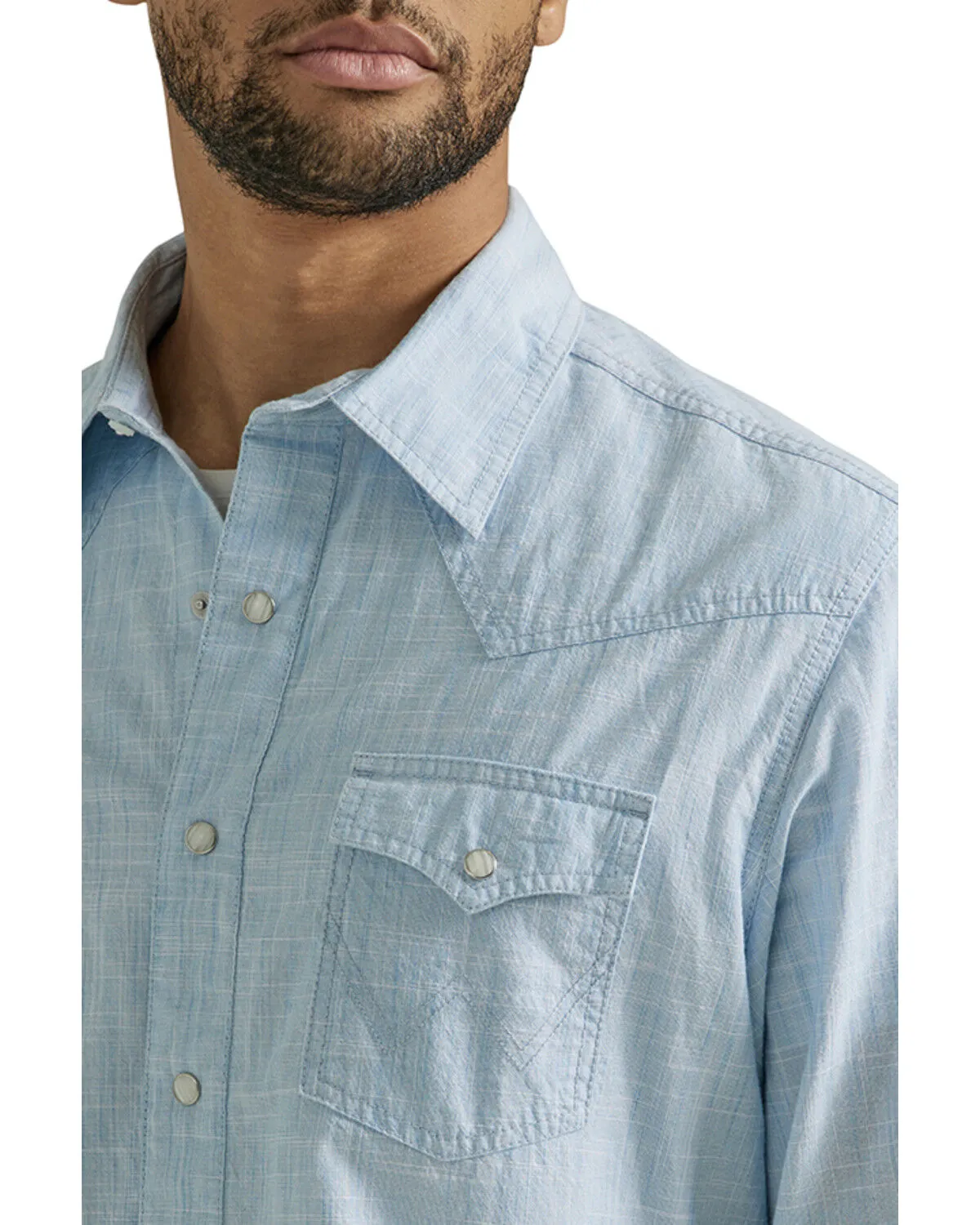 Product Name:  Wrangler Retro Men's Retor Solid Long Sleeve Snap Western Shirt - Tall